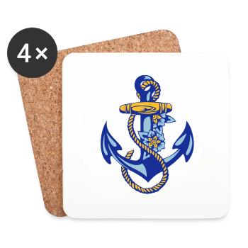 sailor*anchor - Untersetzer (4er-Set) - Weiß - Vorne