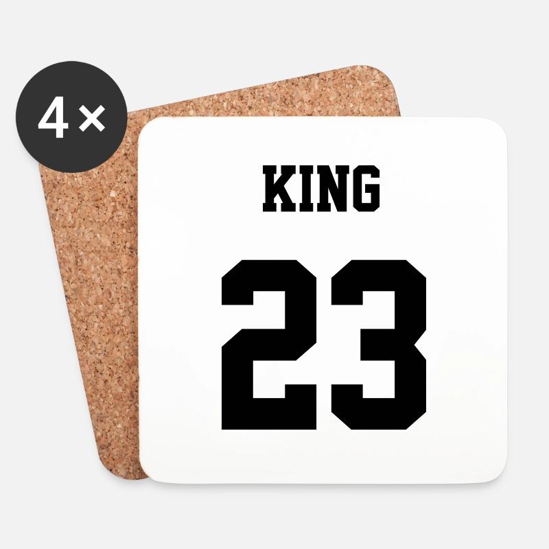 KING 23 black - Untersetzer (4er-Set) - Weiß