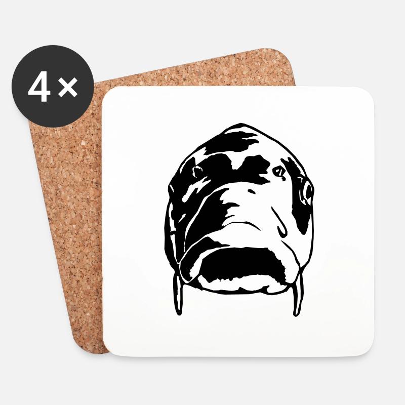 as10_carp_front - Coasters (set of 4) - white