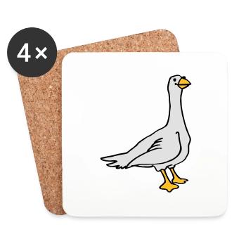 Goose - Coasters (set of 4) - white - Front