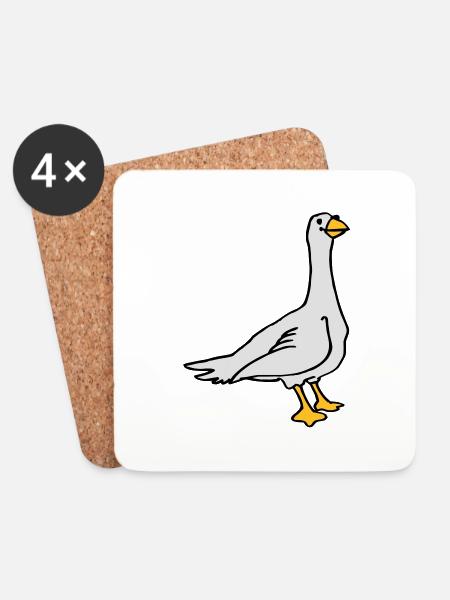 Goose - Coasters (set of 4) - white