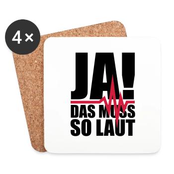 ja_das_muss_so_laut_1__f2 - Dessous de verre (lot de 4) - blanc - Devant
