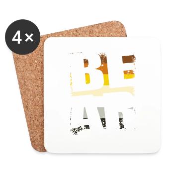SQUARE BEAR - Coasters (set of 4) - white - Front