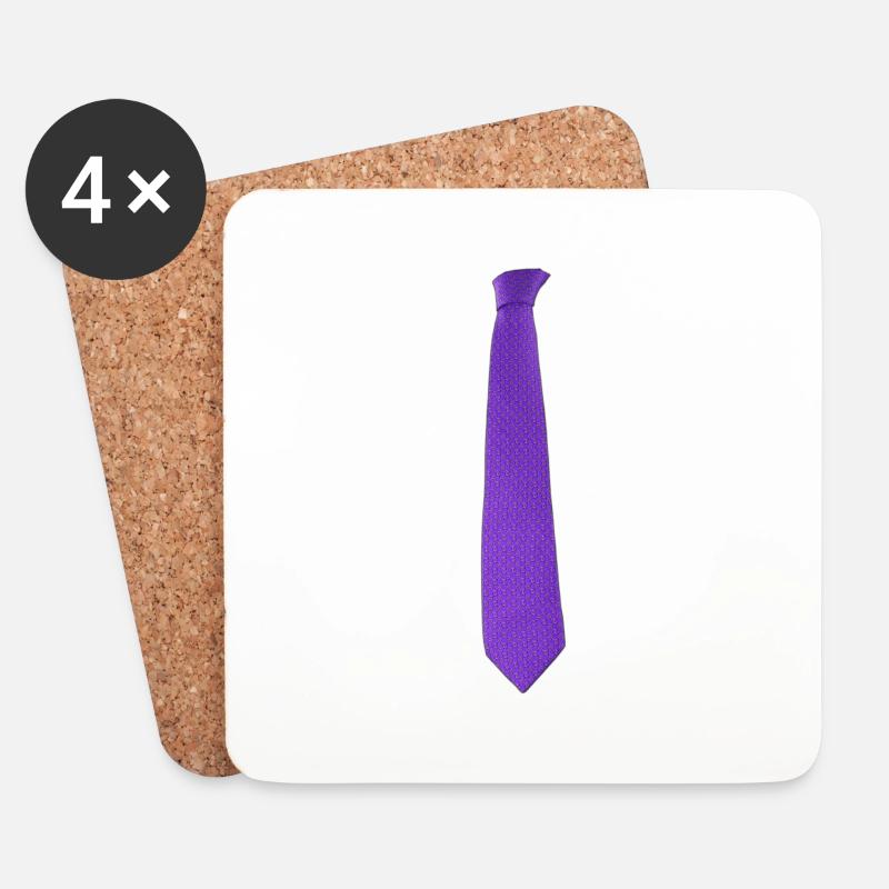 Purple tie - Untersetzer (4er-Set) - Weiß