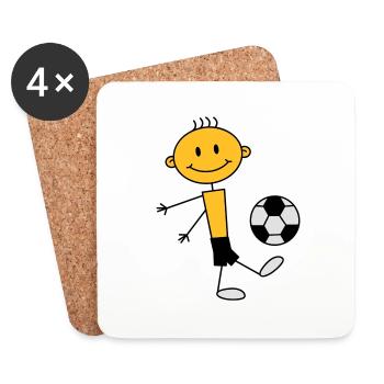 soccer_boy - Dessous de verre (lot de 4) - blanc - Devant