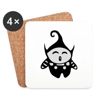 bébé lutin - Dessous de verre (lot de 4) - blanc - Devant