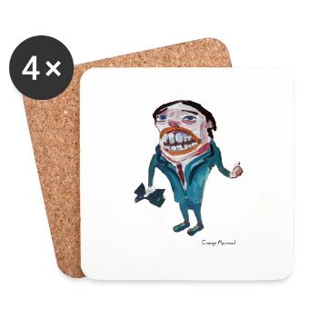 seller of dollars - Coasters (set of 4) - white - Front