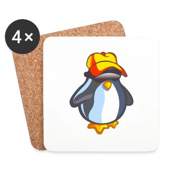 pingouin été - Dessous de verre (lot de 4) - blanc - Devant