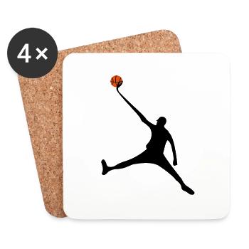 basketball - Dessous de verre (lot de 4) - blanc - Devant