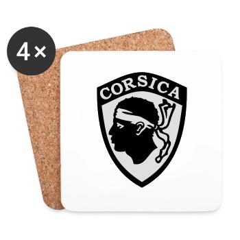 Corsica Blason - Coasters (set of 4) - white - Front