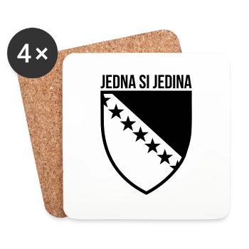 Jedna Si Jedina Bosna - Untersetzer (4er-Set) - Weiß - Vorne
