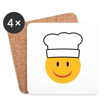 cook - Coasters (set of 4) - white - Front