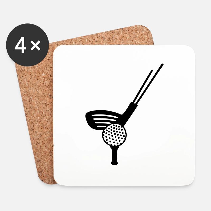 Golf - line - Coasters (set of 4) - white