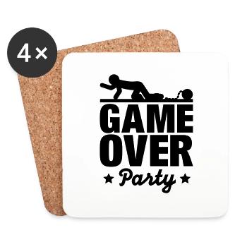 game_over_party_f1 - Untersetzer (4er-Set) - Weiß - Vorne