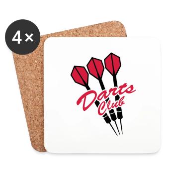 Darts Club - Dessous de verre (lot de 4) - blanc - Devant