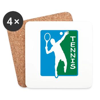 Tennis - Untersetzer (4er-Set) - Weiß - Vorne