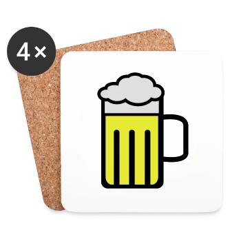 beer - Untersetzer (4er-Set) - Weiß - Vorne