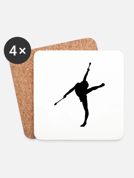 Rhythmic Gymnastics 1 - Coasters (set of 4) - white