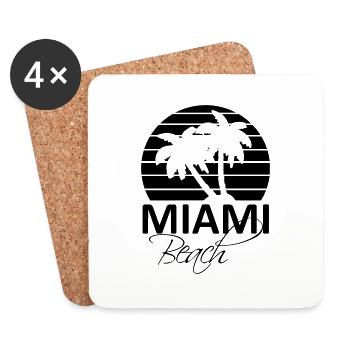 miami beach - Coasters (set of 4) - white - Front