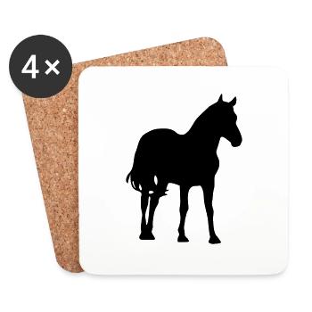 Pferd - Coasters (set of 4) - white - Front