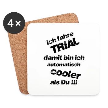 Cooler als Du - Untersetzer (4er-Set) - Weiß - Vorne
