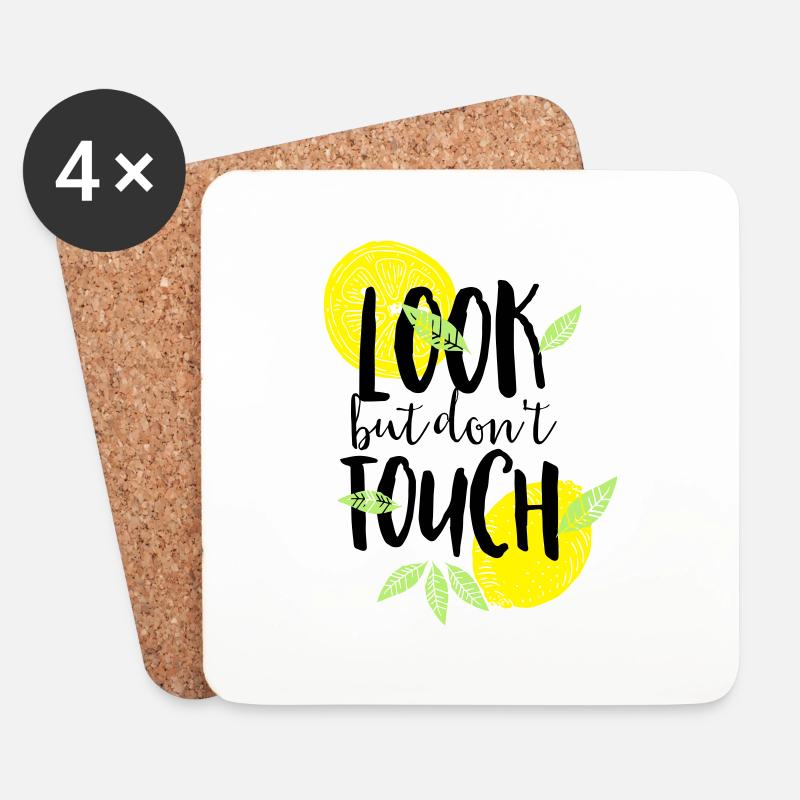 look but don't touch - Untersetzer (4er-Set) - Weiß
