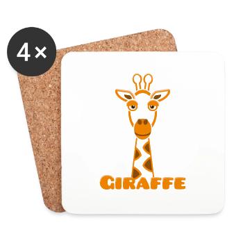 giraffe - Coasters (set of 4) - white - Front