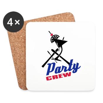 apres_ski_party_crew_3c - Untersetzer (4er-Set) - Weiß - Vorne