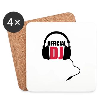 OfficialDJ - Coasters (set of 4) - white - Front