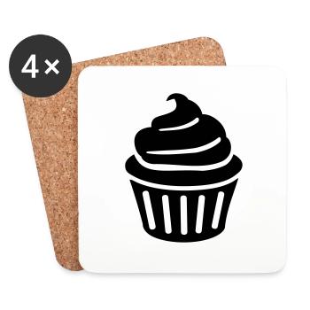Cupcake - Untersetzer (4er-Set) - Weiß - Vorne