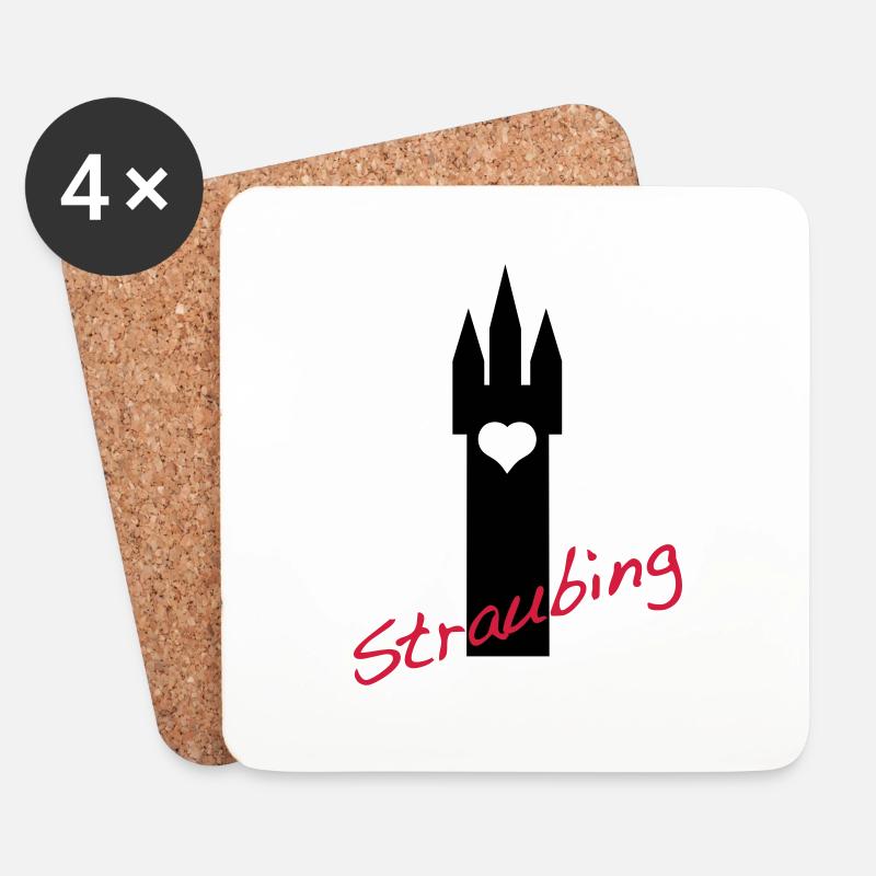 straubing - Untersetzer (4er-Set) - Weiß