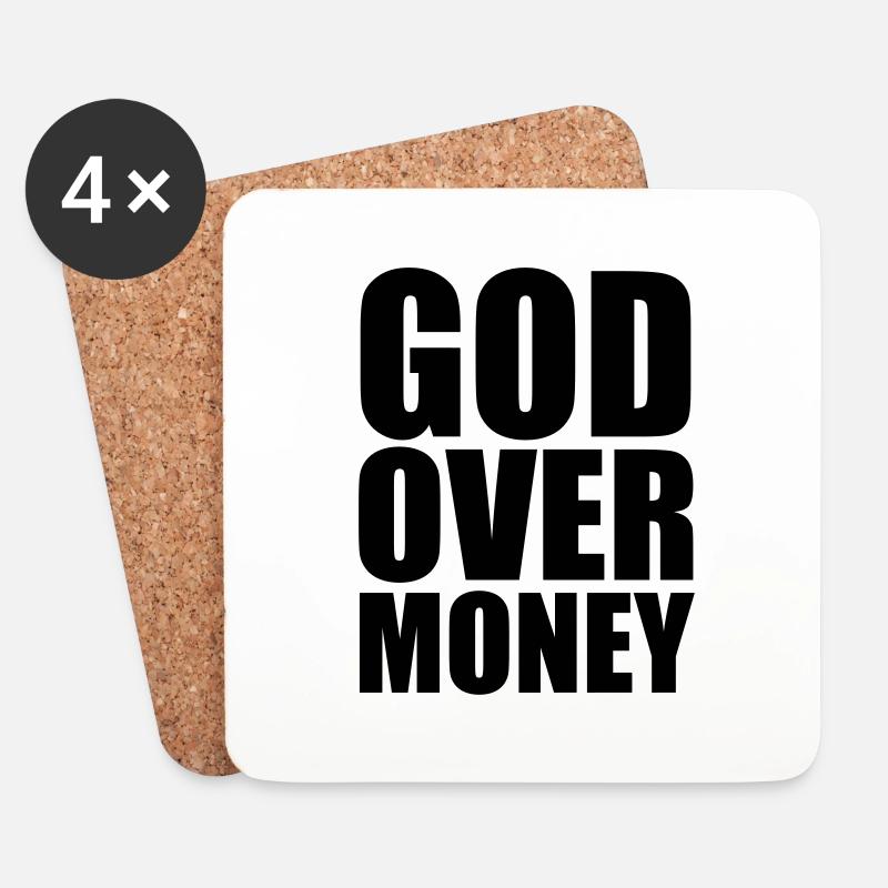 God - Untersetzer (4er-Set) - Weiß