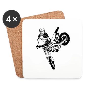 Moto Cross -motocross - Untersetzer (4er-Set) - Weiß - Vorne