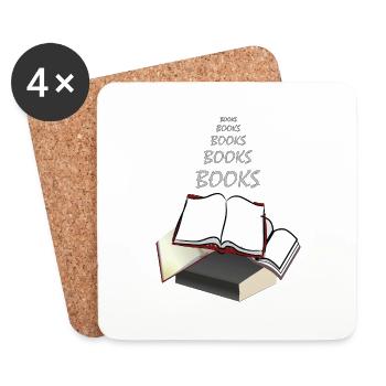 Bücher Bücher - Untersetzer (4er-Set) - Weiß - Vorne