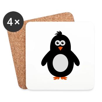 pinguin - Dessous de verre (lot de 4) - blanc - Devant