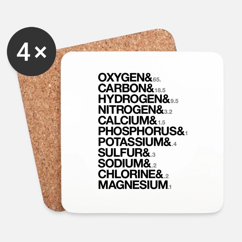 Elements of human body - Untersetzer (4er-Set) - Weiß