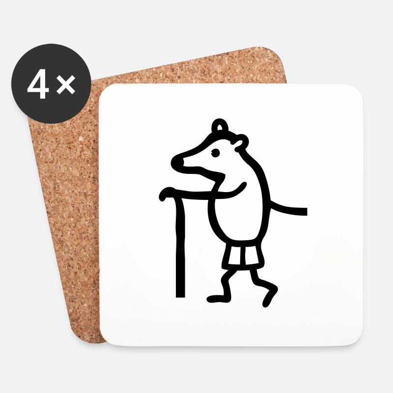 Mole hike - Coasters (set of 4) - white
