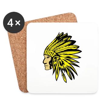 indianer - Coasters (set of 4) - white - Front