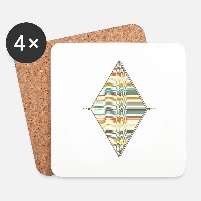 retro - Coasters (set of 4) - white