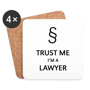 Trust Me I'm A Lawyer - Coasters (set of 4) - white - Front