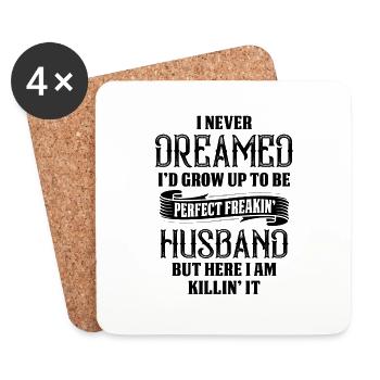 Perfect Freakin Husband - Coasters (set of 4) - white - Front
