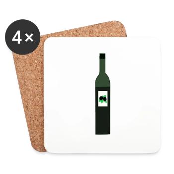 Olive oil - Coasters (set of 4) - white - Front
