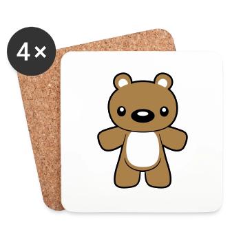 kleiner suesser teddybaer baer - Untersetzer (4er-Set) - Weiß - Vorne