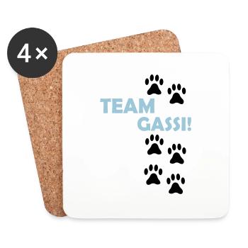 (team_gassi_02) - Untersetzer (4er-Set) - Weiß - Vorne