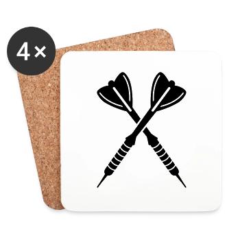 darts symbol - Untersetzer (4er-Set) - Weiß - Vorne