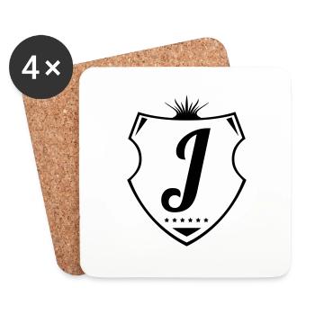 j letter - Untersetzer (4er-Set) - Weiß - Vorne