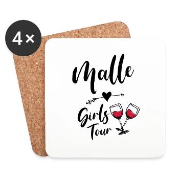 malle girls tour - Untersetzer (4er-Set) - Weiß - Vorne