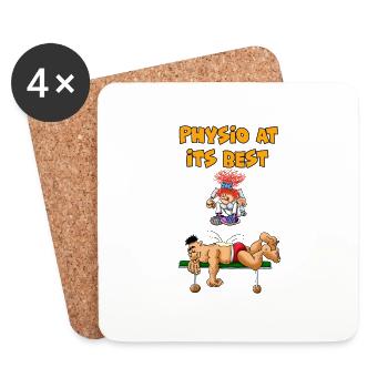 Physiothérapie - Dessous de verre (lot de 4) - blanc - Devant