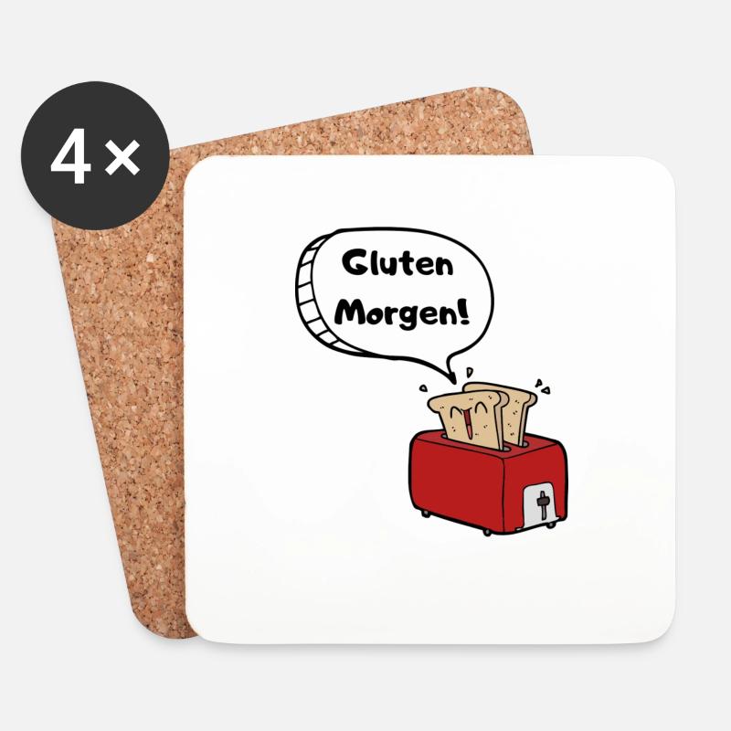 Gluten Morgen - Untersetzer (4er-Set) - Weiß
