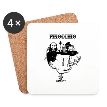 Pinocchio - Coasters (set of 4) - white - Front